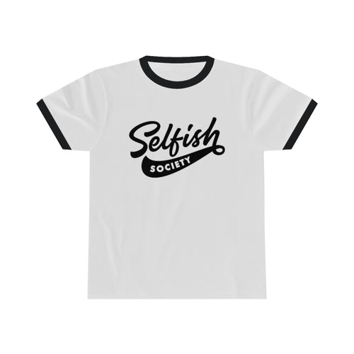 Selfish Society by Antonio Crowe Unisex Ringer Tee