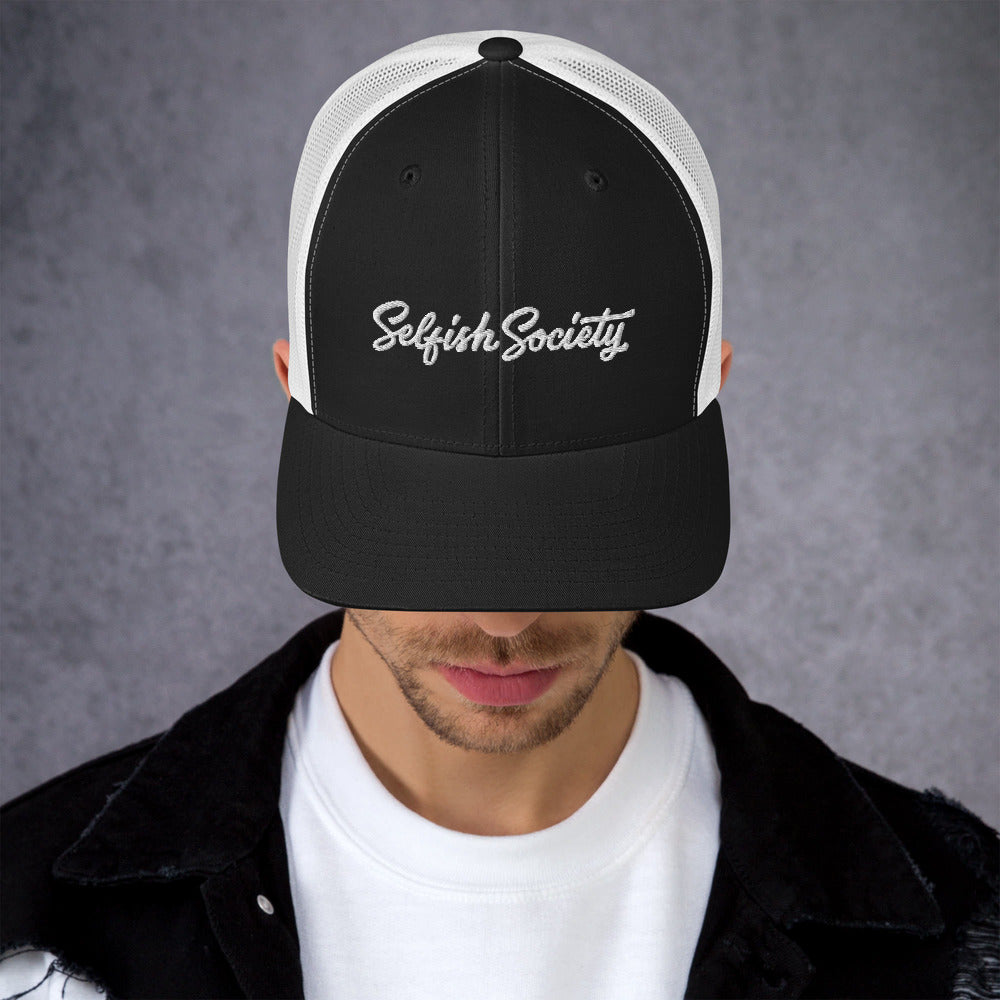 Selfish Society by Antonio Crowe Trucker Cap