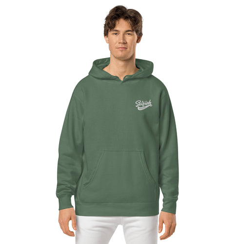 Selfish Society by Antonio Crowe Unisex pigment dyed hoodie
