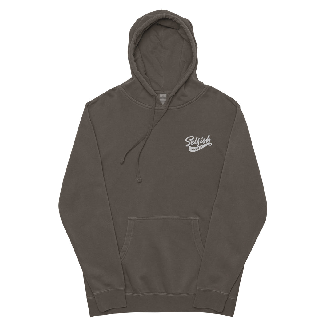 Selfish Society by Antonio Crowe Unisex pigment dyed hoodie