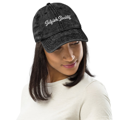 Selfish Society by Antonio Crowe Vintage Cotton Twill Cap